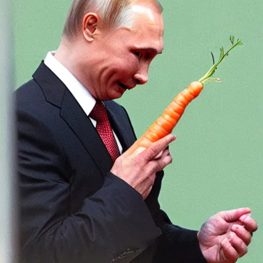 Prompt: putin eating a carrot