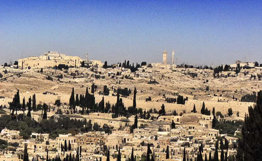 Image similar to a view of Jerusalem on mount zion