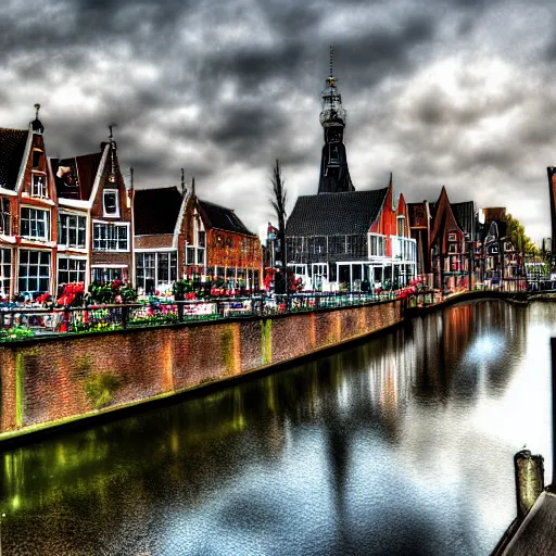 Prompt: alkmaar citycape hdr photo award winning