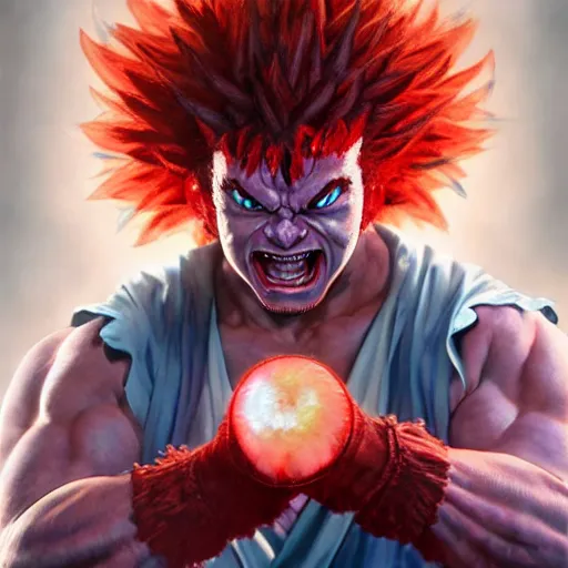 Image similar to curtis armstrong as akuma from street fighter, ultra realistic, concept art, intricate details, eerie, highly detailed, photorealistic, octane render, 8 k, unreal engine. art by artgerm and greg rutkowski and magali villeneuve and alphonse mucha