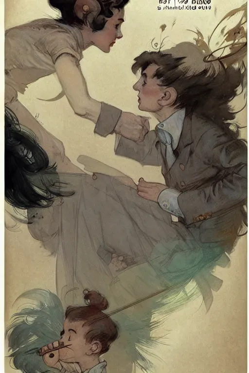 Prompt: (((((1950s graphic novel page layout. muted colors.))))) by Jean-Baptiste Monge !!!!!!!!!!!!!!!!!!!!!!!!!!!