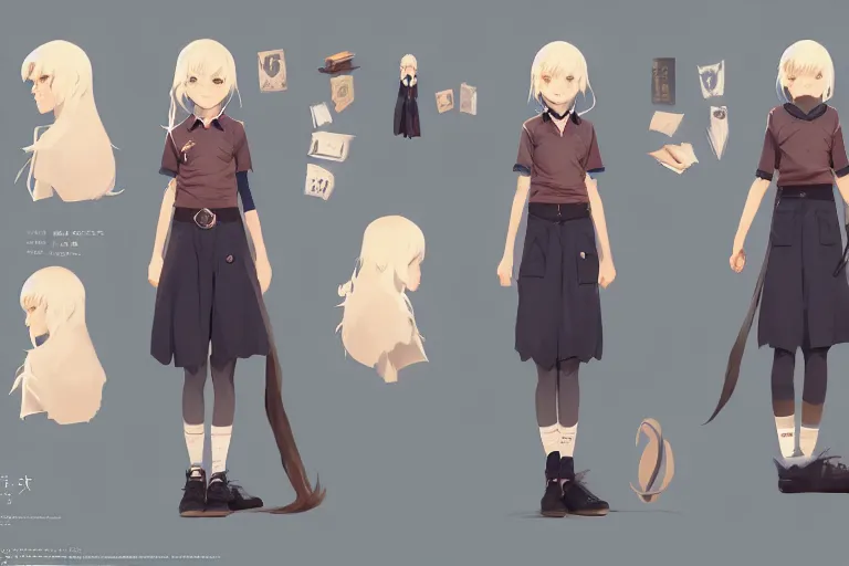 Premium Photo  Anime character concept art