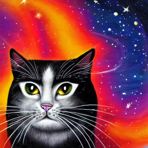 Image similar to space cat cartoon highly detailed, smooth, sharp focus