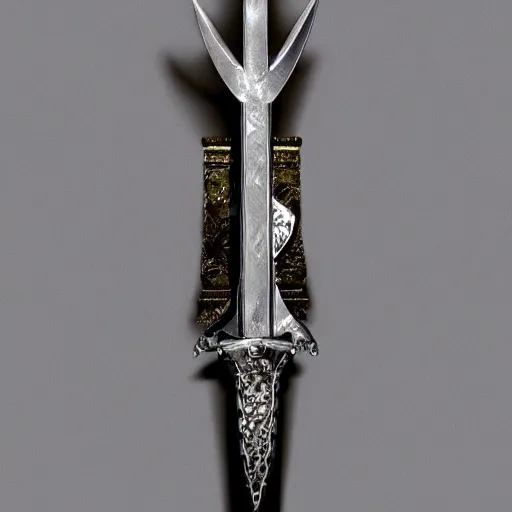 Prompt: a unique sword with diamonds on the hilt, by kentaro miura