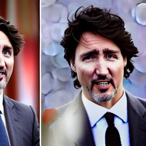 Prompt: justin trudeau by salvador dali