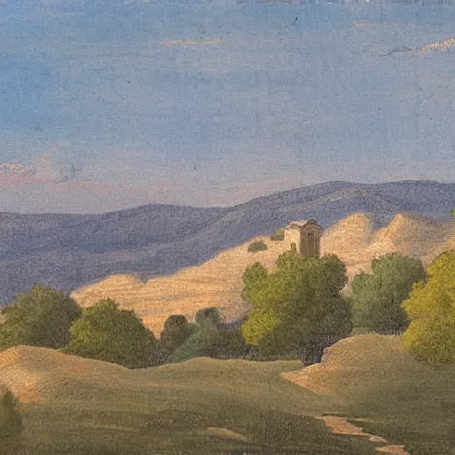 Image similar to a landscape in jaen in the style of domenikos theotokopoulos