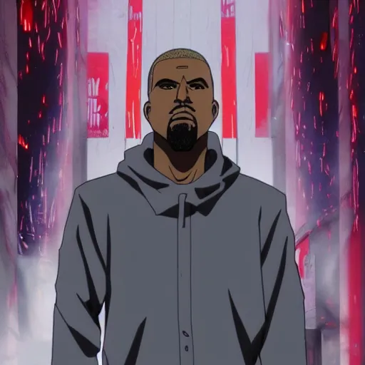 An anime Character based off of blonde Kanye west  rmidjourney