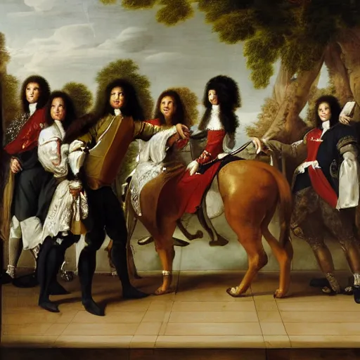 Image similar to Louis XIV playing soccer