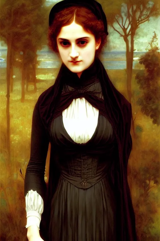 Image similar to gothic jane austen, painting by rossetti bouguereau, detailed art, artstation