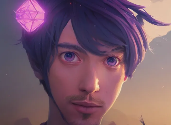 Image similar to highly detailed portrait of ross draws, in no game no life, stephen bliss, 8 k, unreal engine, fantasy art by greg rutkowski, loish, rhads, ferdinand knab, makoto shinkai and lois van baarle, ilya kuvshinov, rossdraws, tom bagshaw, global illumination, radiant light, detailed and intricate environment