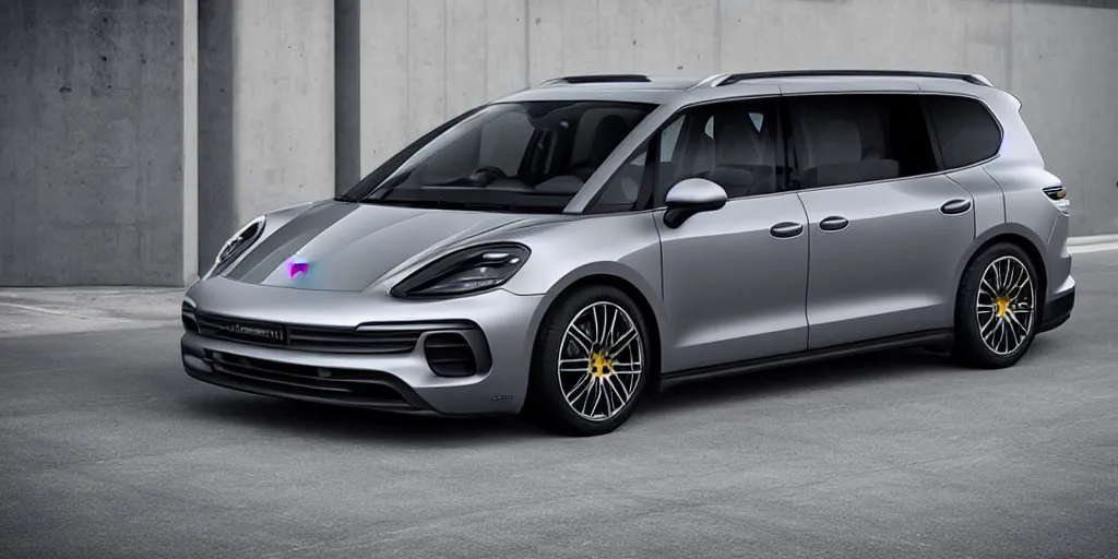 Image similar to “2021 Porsche Minivan, ultra realistic, 4K, high detail”