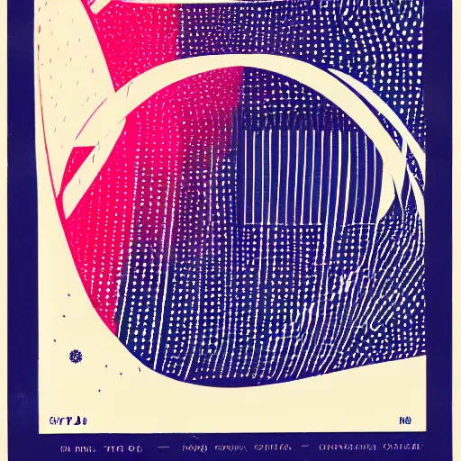 Image similar to riso design, graphic composition, rule of thirds, risoprint colors H757