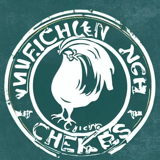 Prompt: ' chicken chuckers ', logo for a chicken restaurant