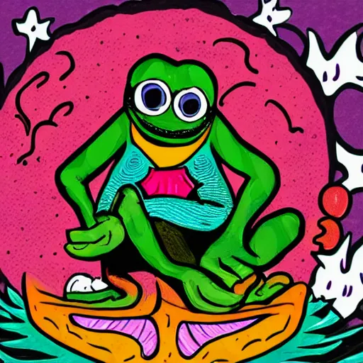 Prompt: illustration in the style of matt furie