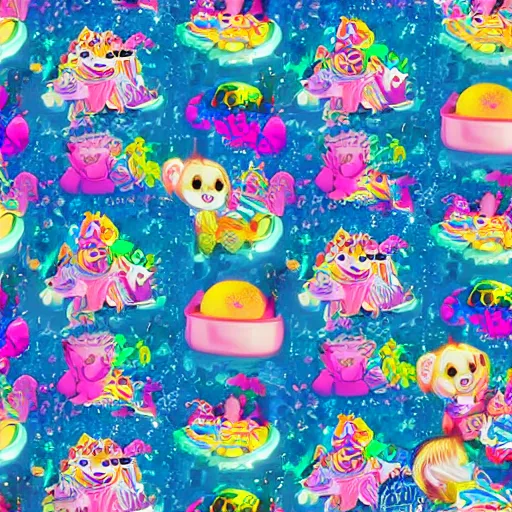 Prompt: Lisa Frank and AC-BU collaboration