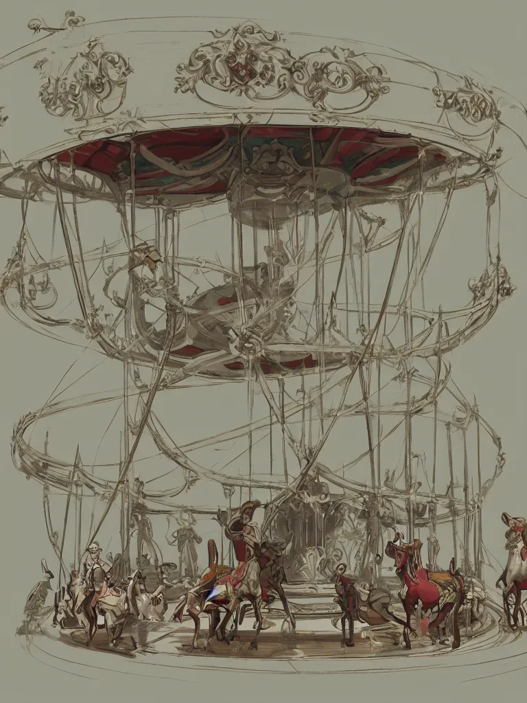 Image similar to merry go round by disney concept artists, blunt borders, rule of thirds