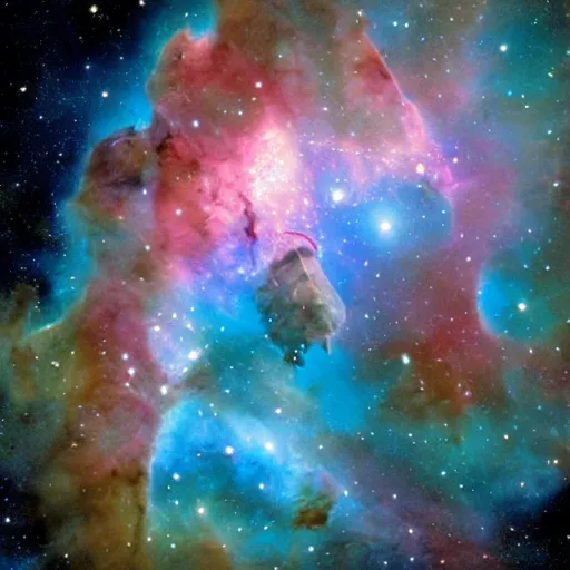 Image similar to carina nebula inside a marble, hyper realistic