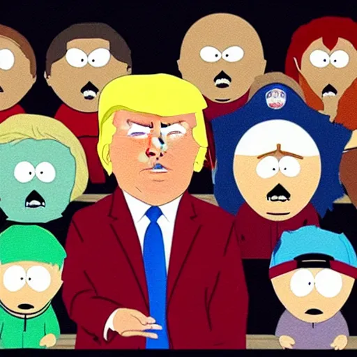 Prompt: donald trump in south park