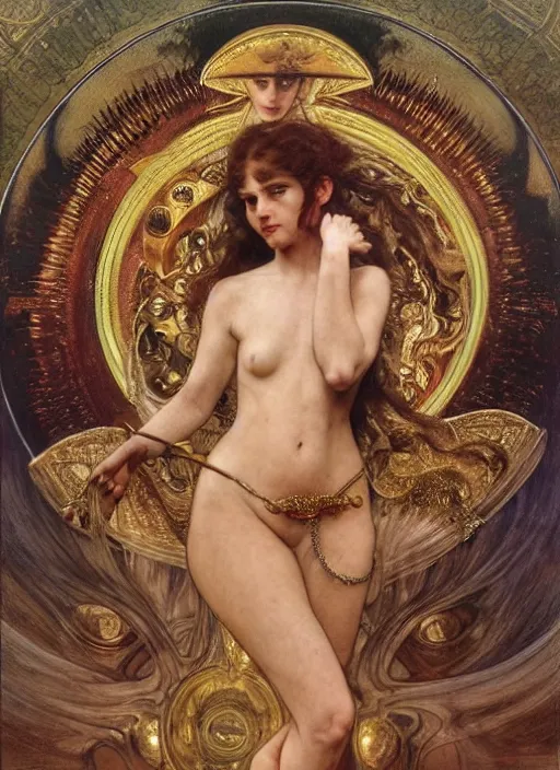 Prompt: hyper realistic painting of a key!!!, gold ornaments, flowing fabric, intrincate detail, detailed faces by wayne barlowe, gustav moreau, goward, gaston bussiere and roberto ferri, santiago caruso, and austin osman spare, ( ( ( ( occult art ) ) ) ) bouguereau, alphonse mucha, saturno butto