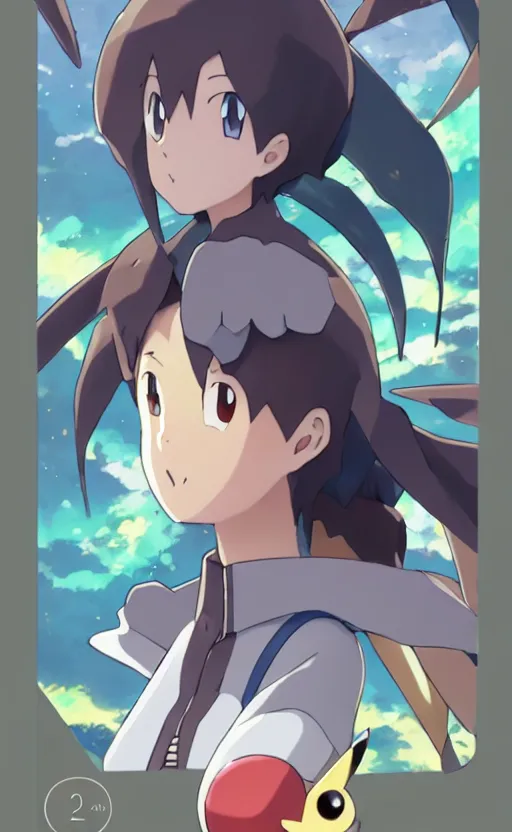Prompt: a pokemon go card from 1 9 9 8, illustration, concept art, anime key visual, trending pixiv fanbox, by wlop and greg rutkowski and makoto shinkai and studio ghibli and kyoto animation and ken sugimori, symmetrical facial features, gen 2, pocket monster companion, box art