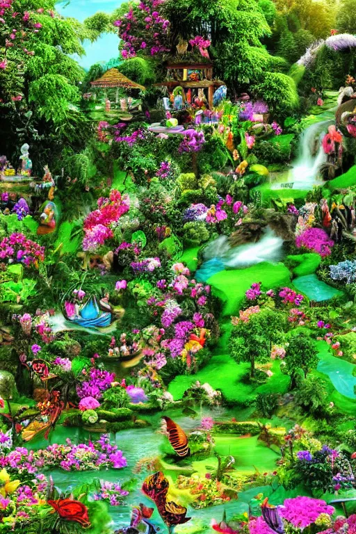 Image similar to paradise garden