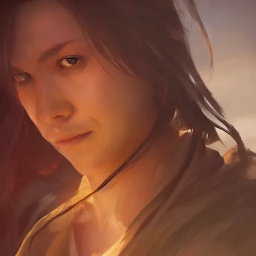 Image similar to unknown Final Fantasy character portrait, atmospheric lighting, painted, intricate, volumetric lighting, beautiful, golden hour, sharp focus, ultra detailed, by Leesha Hannigan, Ross Tran, Thierry Doizon, Kai Carpenter,Ignacio Fernández Ríos