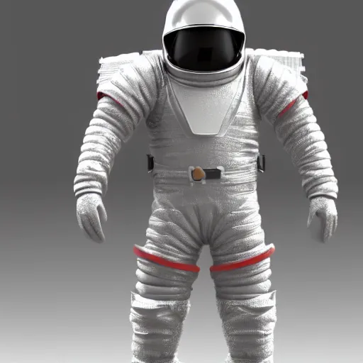 Image similar to knight in spacesuit, 3 d render, cute