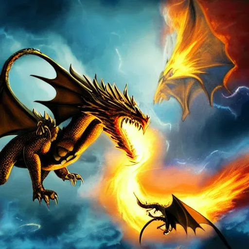 Image similar to dragon saphira fighting against urgals