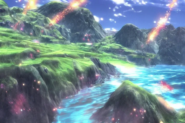 Prompt: Beautiful landscapes that will be in the next Xenoblade game.