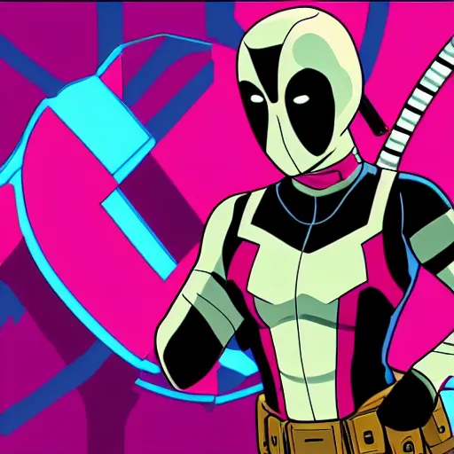 Image similar to A still of Gwenpool in Deadpool 3 (2023)