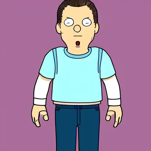 Image similar to eleven from stranger things as a family guy character, full body highdetail, artstation