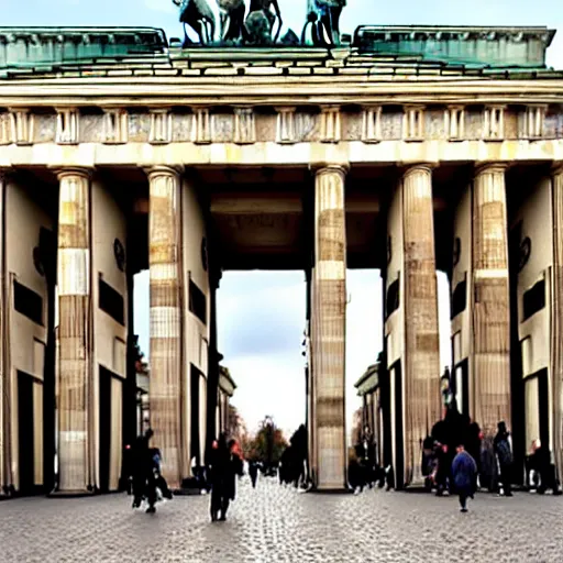 Prompt: Brandenburg Gate knitted