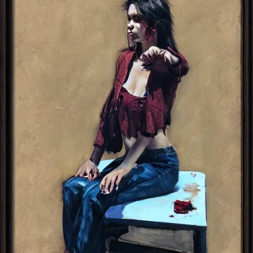 Prompt: photo of young woman by diego dayer