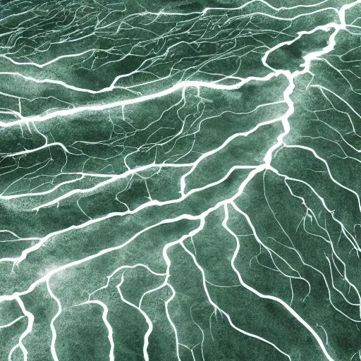 Prompt: landscape of veins as rivers under the human skin, truly biological picture, 4k. hyper detailed, hyper realistic, fleshy,