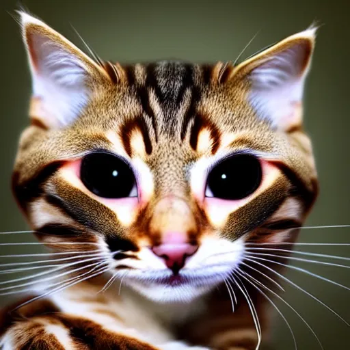 Image similar to a feline human - cat - hybrid, animal photography