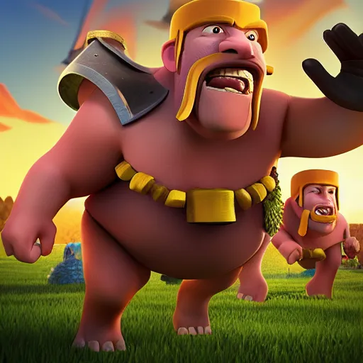 Image similar to clash of clans hog rider, photorealistic, 8k