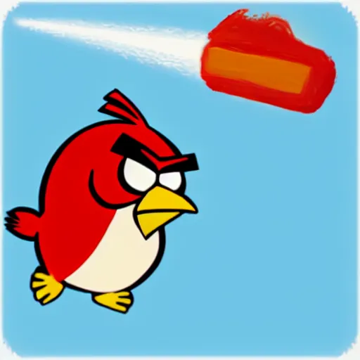 Prompt: An extremely angry bird.