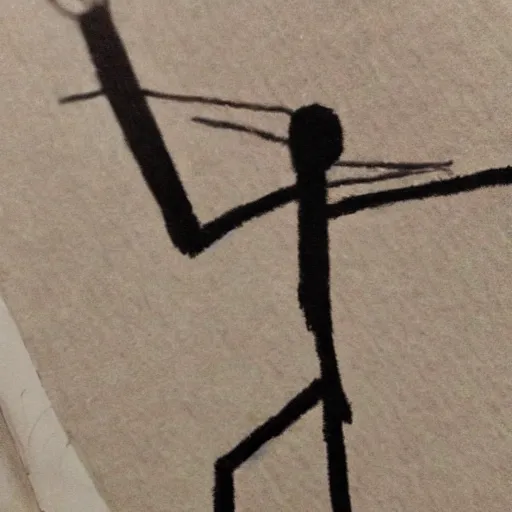 Image similar to a realistic stickman