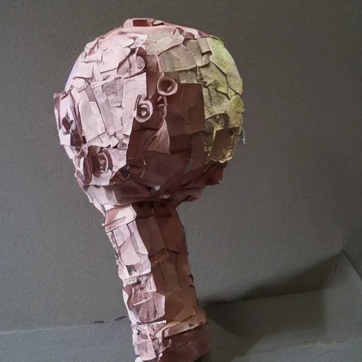 Image similar to desire emerging in artificial intelligence. studio. papier - mache