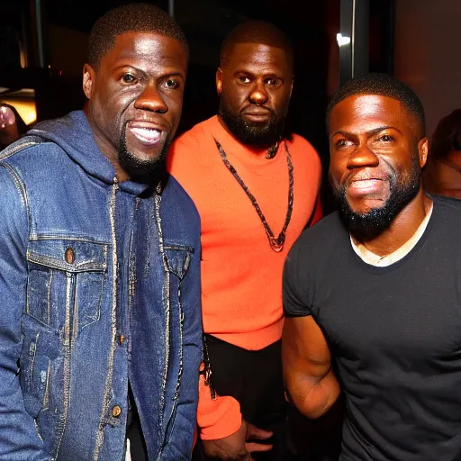 Image similar to kevin hart has dinner with kevin hart and kevin hart