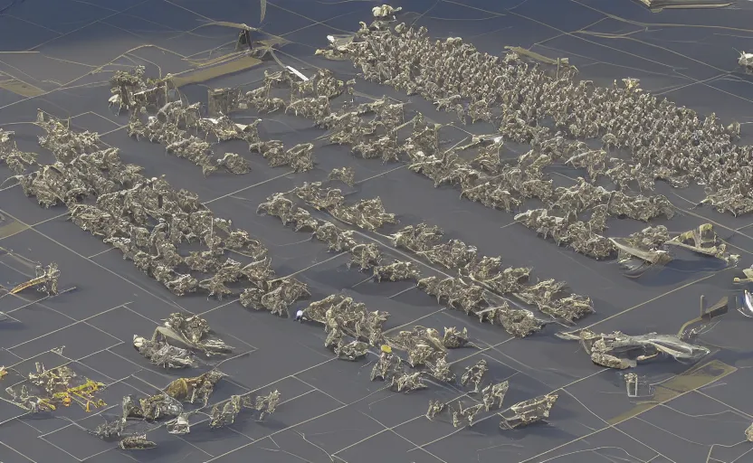 Image similar to the united states army in 2 0 5 8, futuristic, symmetrical, parade, militarized, raytracing, detailed, 8 k