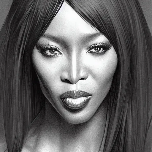 Image similar to full figure ultra realistic illustration, naomi campbell as the broker, intricate, elegant, highly detailed, digital painting, artstation, concept art, smooth, sharp focus, illustration, art by artgerm and greg rutkowski and alphonse mucha