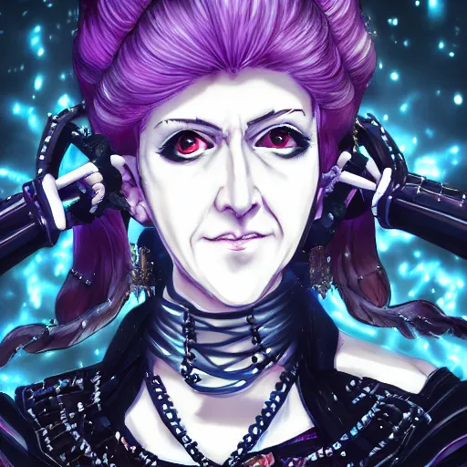 Image similar to portrait of catherine the great as a heavy metal musician, anime fantasy illustration by tomoyuki yamasaki, kyoto studio, madhouse, ufotable, square enix, cinematic lighting, trending on artstation