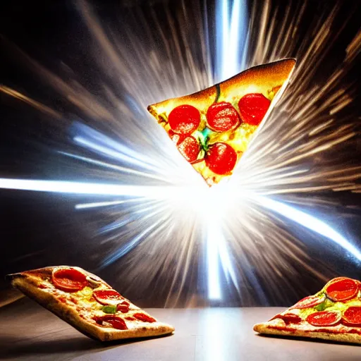 Prompt: photo of exploding pizza ball studio commercial photography