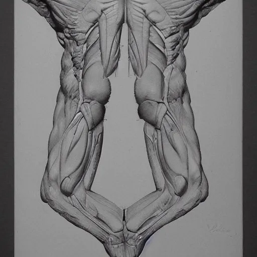 Image similar to artist anatomy sketches of male upper torso by George Bridgman