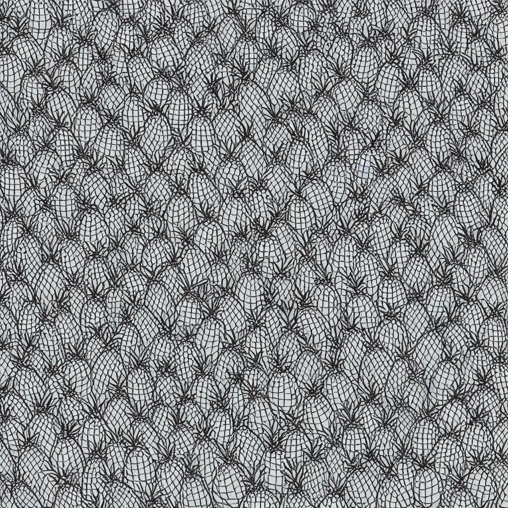 Prompt: pencil drawn pineapples texture art, 4k