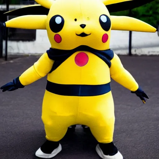 Image similar to a spandex Pikachu