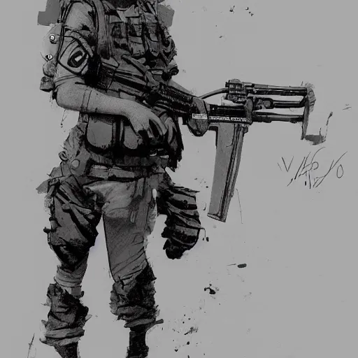 Image similar to a female peshmerga, by Sam Weber, Vertigo Comics, trending on Artstation