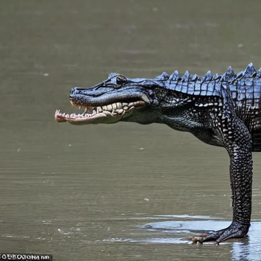 Image similar to Photomorph that fuses a crocodile with a wolf