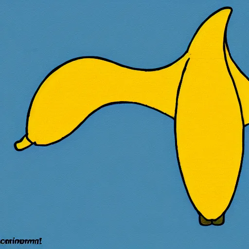 Prompt: a flying banana, cartoon